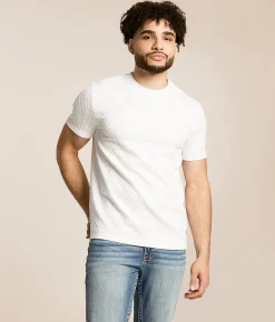 Nova Industries Textured Knit T-Shirt White