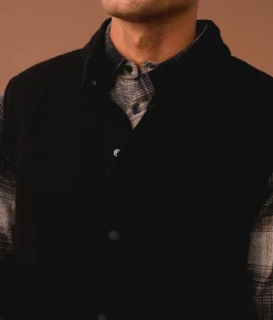Tops|Coats & Jackets | Outpost Makers Textured Knit Vest Black