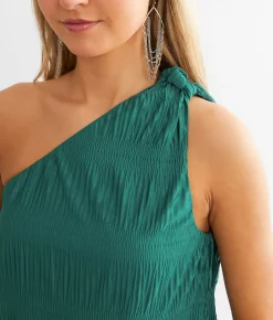 Tops | red by BKE Textured One Shoulder Tank Top Deep Jungle
