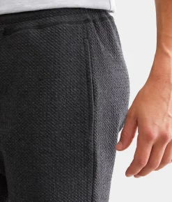 BKE Textured Performance Knit Short Charcoal Heather Online