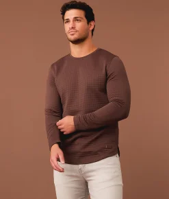 Outpost Makers Textured Pullover Brown Stone Online