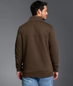 Tops | Outpost Makers Textured Quarter Snap Pullover Demitasse