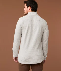 Tops | Outpost Makers Textured Quarter Zip Pullover White Heather