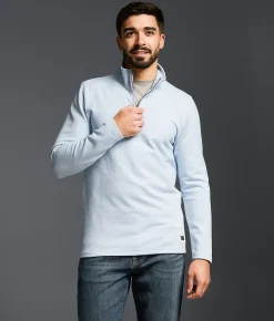Outpost Makers Textured Quarter Zip Pullover Blue Best