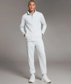 BKE Textured Quarter Zip Pullover Grey Hot