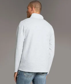 BKE Textured Quarter Zip Pullover Grey Hot