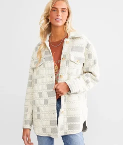 BKE Textured Shacket Beige Best
