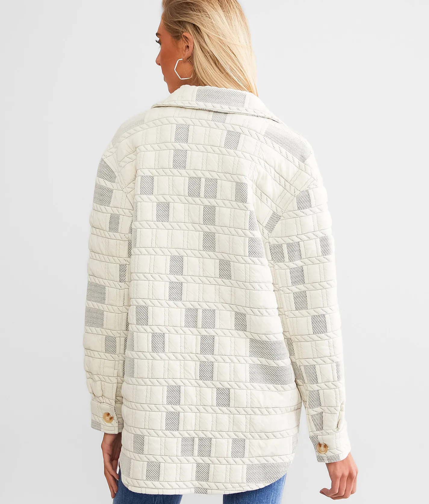 BKE Textured Shacket Beige Best