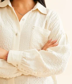 BKE Textured Shirt Whisper White New