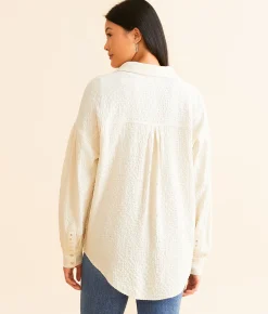 BKE Textured Shirt Whisper White New