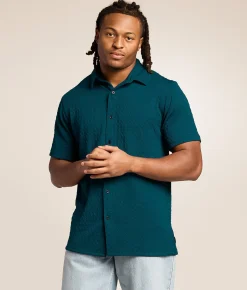 Nova Industries Textured Shirt Dark Teal