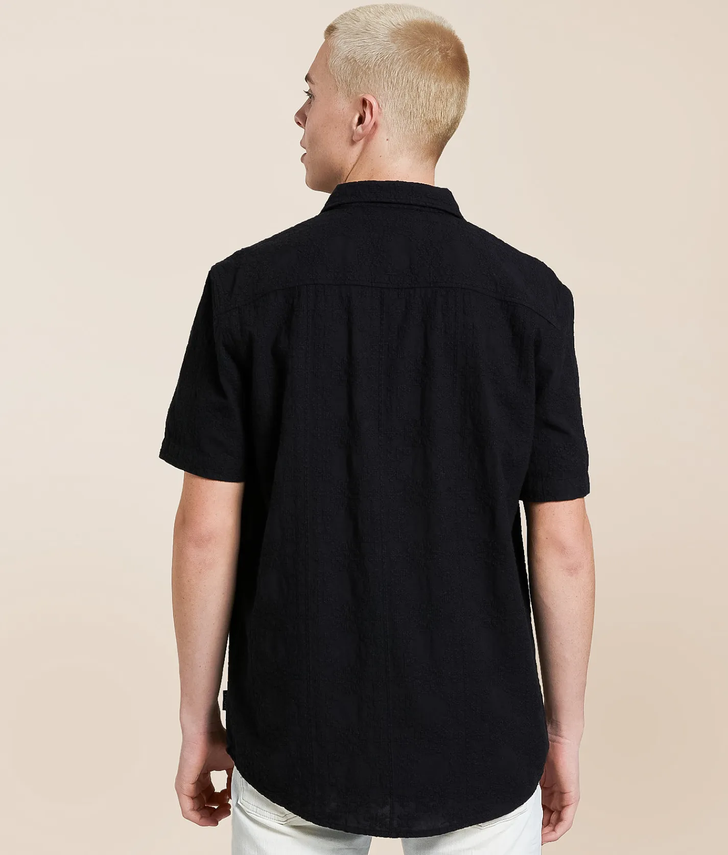 Tops | Nova Industries Textured Shirt Black