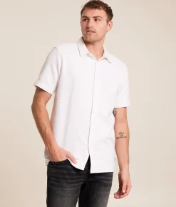 Tops | Nova Industries Textured Shirt White