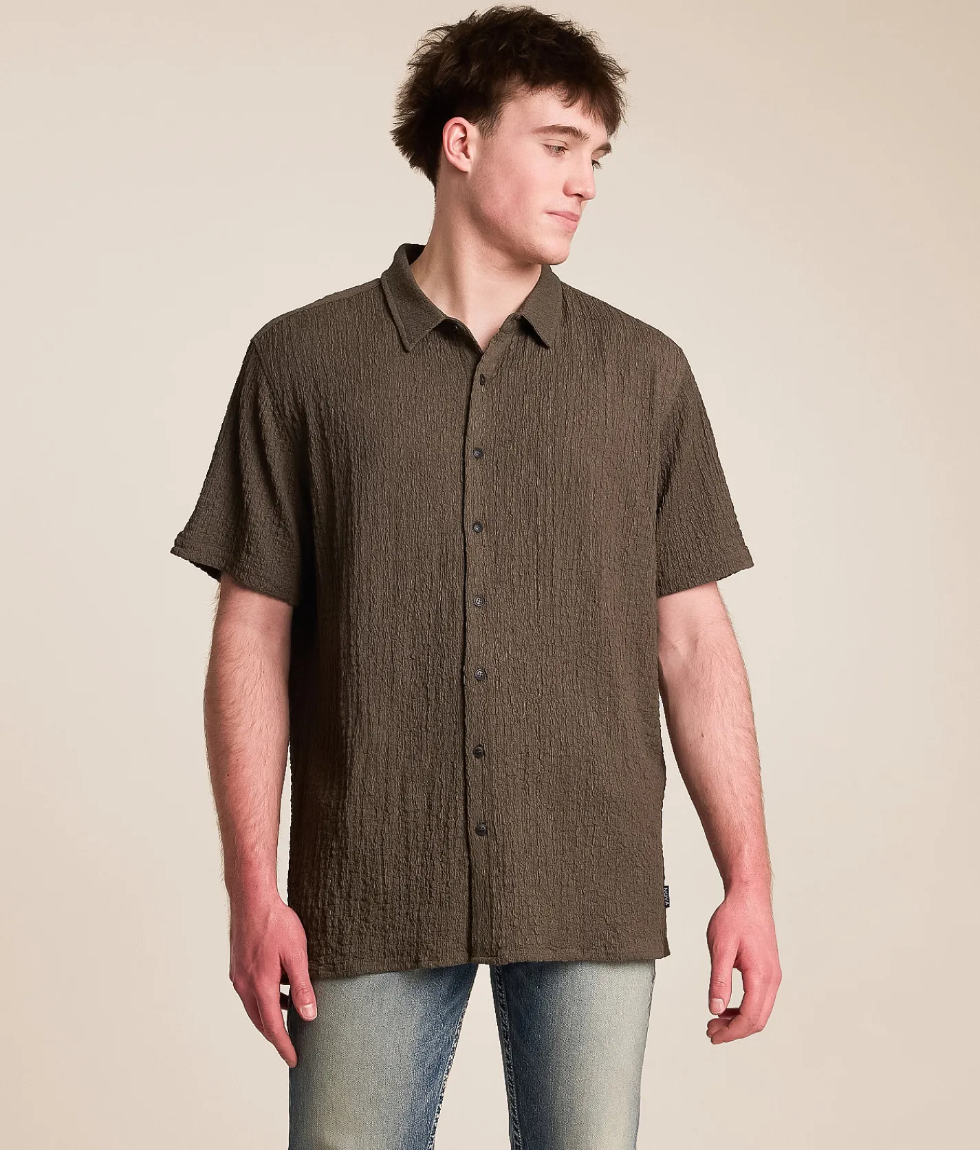 Tops | Nova Industries Textured Shirt Spiced Apple