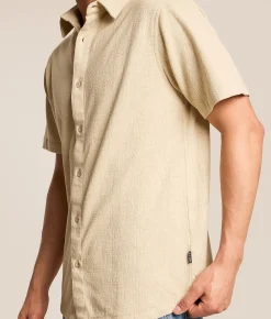 Tops | Nova Industries Textured Shirt Tan