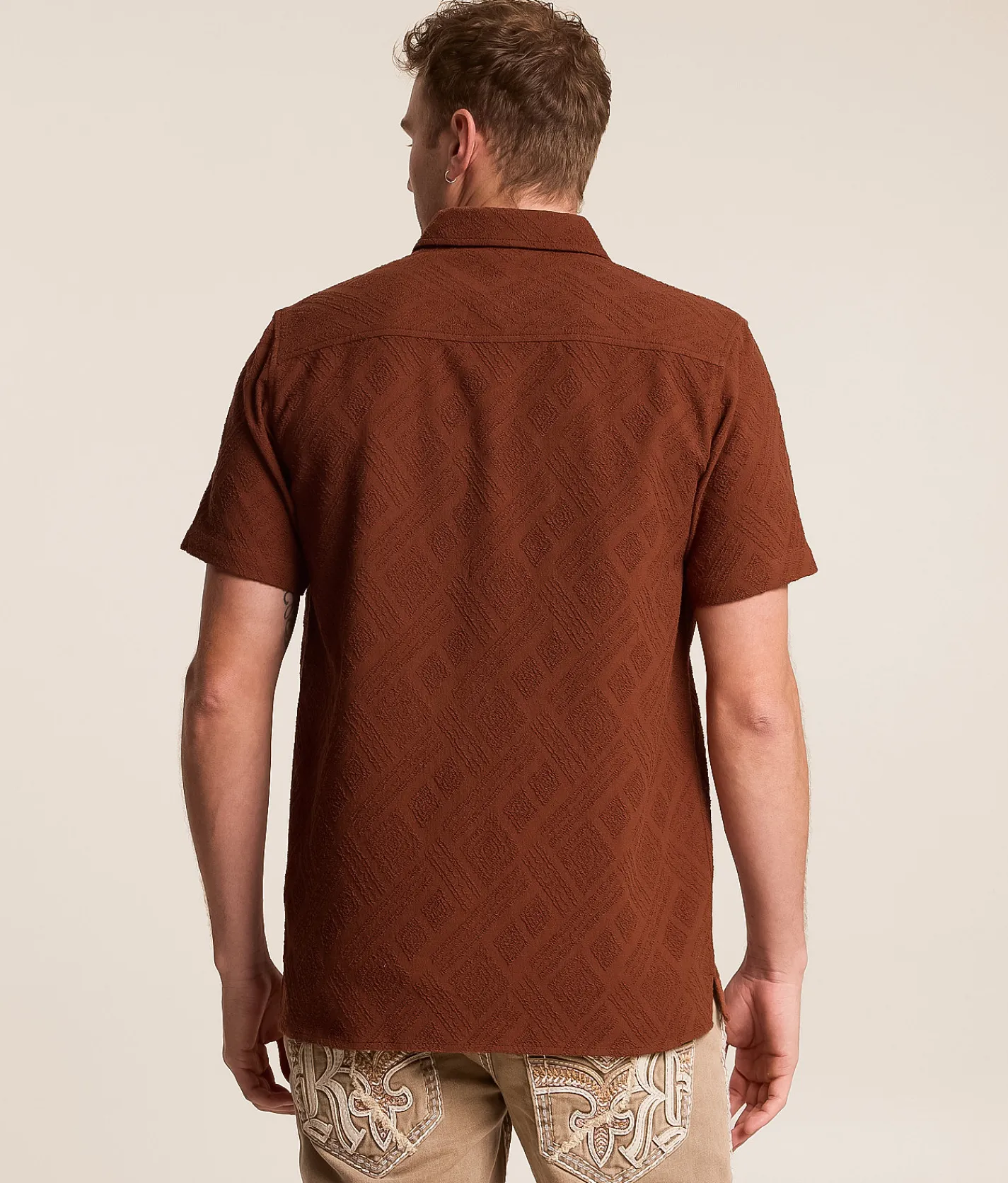 Nova Industries Textured Shirt Tortoise Shell Clearance