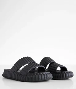 Shoes | Qupid Textured Slide Black