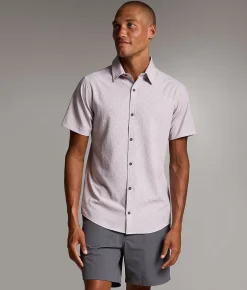 Tops | Maven Co-op Textured Standard Performance Stretch Shirt Dusty Purple