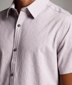 Tops | Maven Co-op Textured Standard Performance Stretch Shirt Dusty Purple