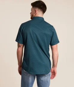 J.B. Holt Textured Standard Performance Stretch Shirt Dark Teal