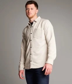Maven Co-op Textured Standard Performance Shirt Off White Clearance
