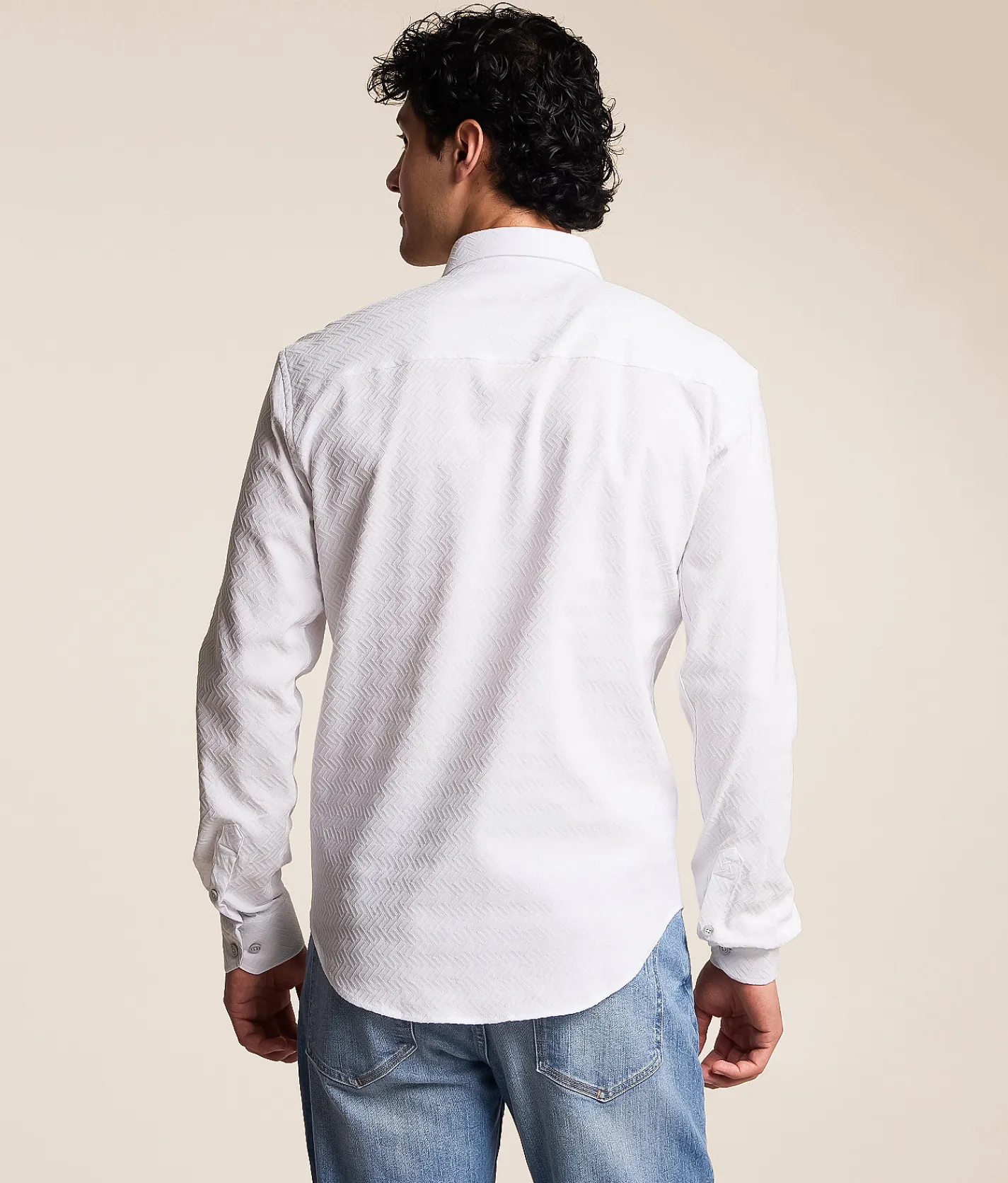 Eight X Textured Stretch Shirt White
