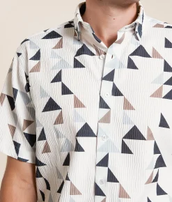 Johnny Q Textured Stretch Shirt Multi