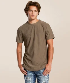 Tops | Nova Industries Textured Stripe T-Shirt Raven