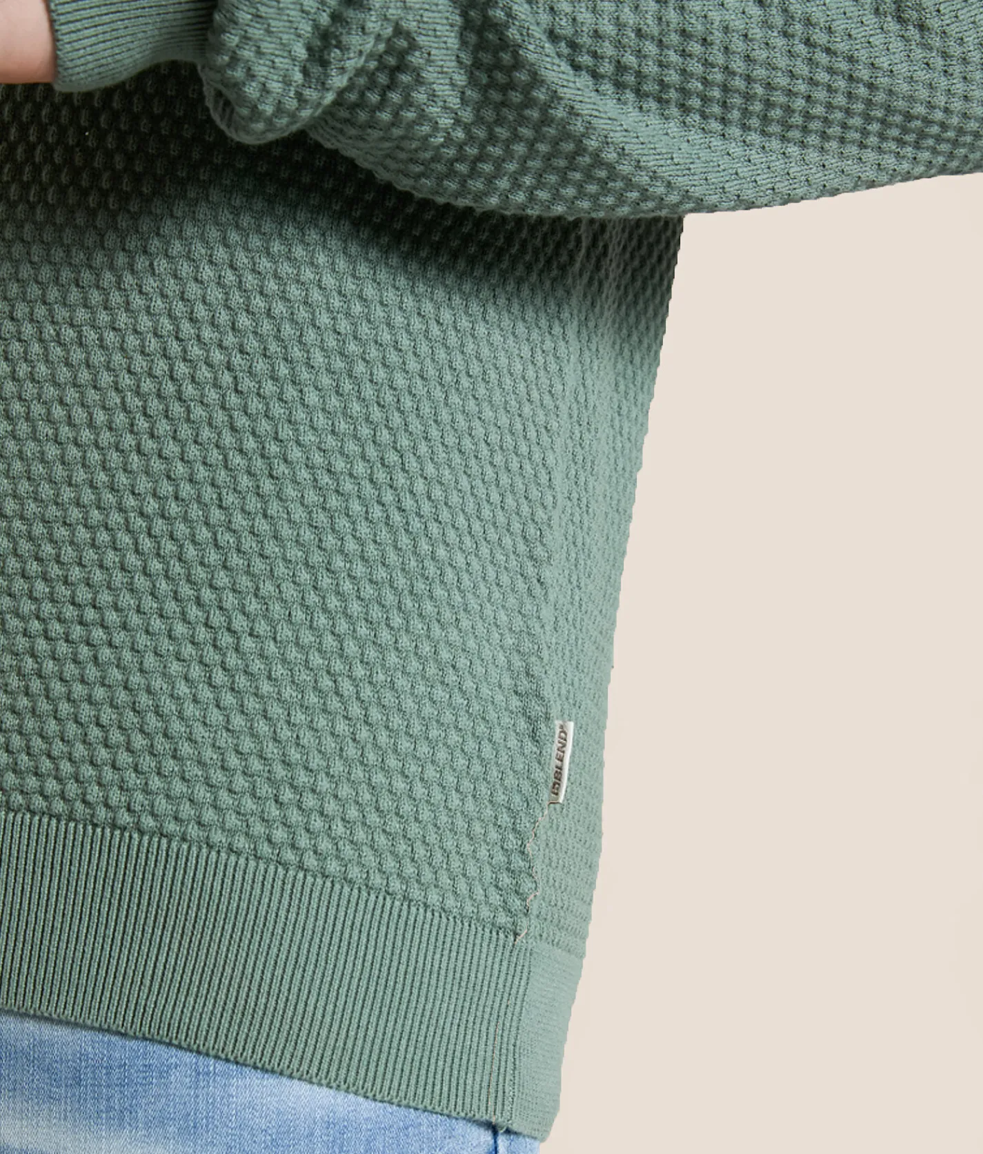 BLEND Textured Sweater Ensign Blue Online