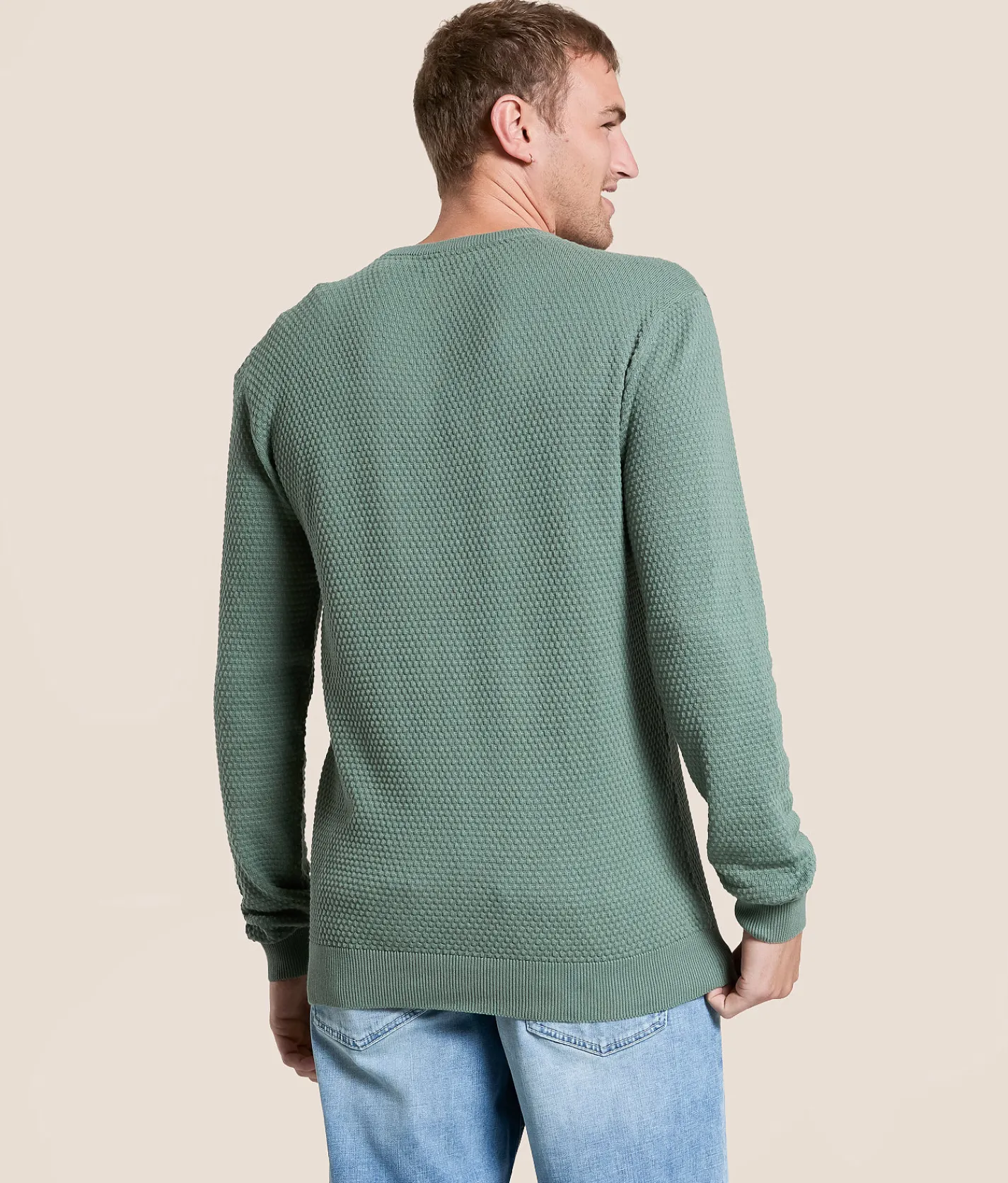 BLEND Textured Sweater Ensign Blue Online