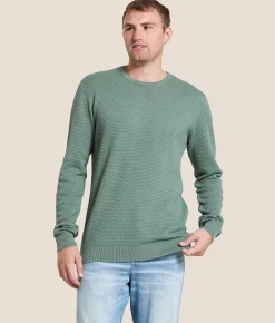 BLEND Textured Sweater Ensign Blue Online