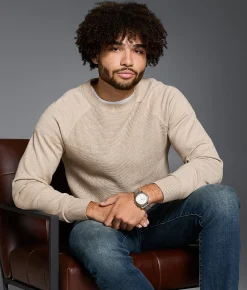 Outpost Makers Textured Sweater Tan Sale