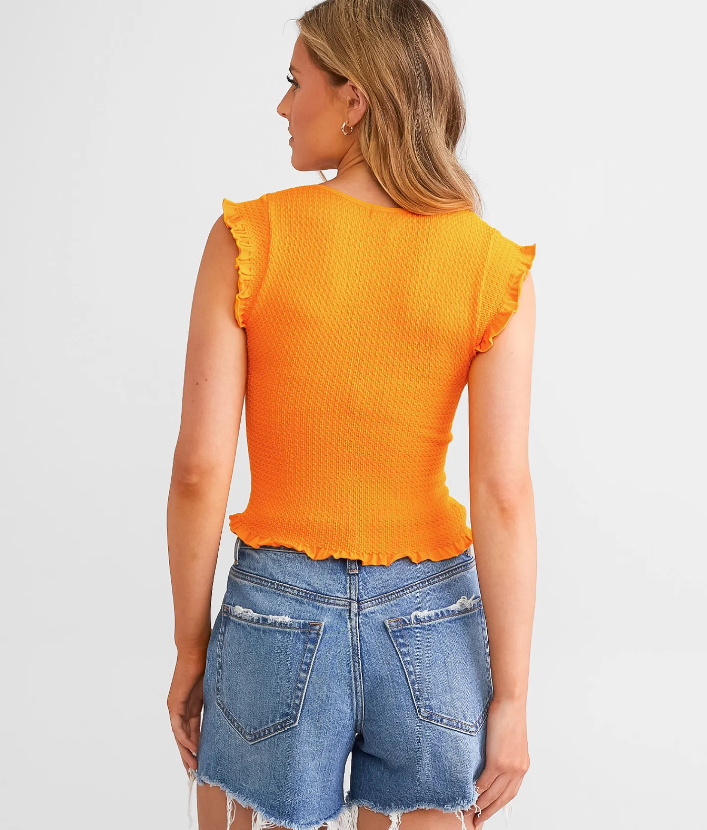 Tops | FITZ + EDDI Textured Top Orange