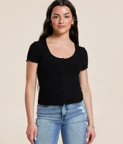 Tops | FITZ + EDDI Textured Top Black