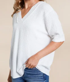 Tops | BKE Textured Top White