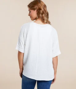 Tops | BKE Textured Top White