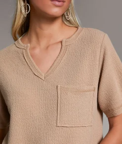 Tops | BKE Textured Top Natural
