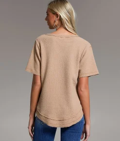 Tops | BKE Textured Top Natural