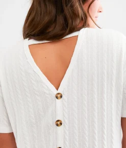 BKE Textured Top White Online