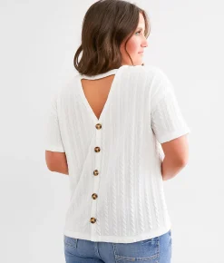 BKE Textured Top White Online