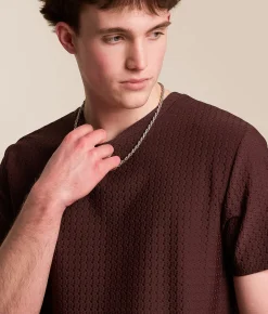 Tops | Nova Industries Textured T-Shirt Raisin
