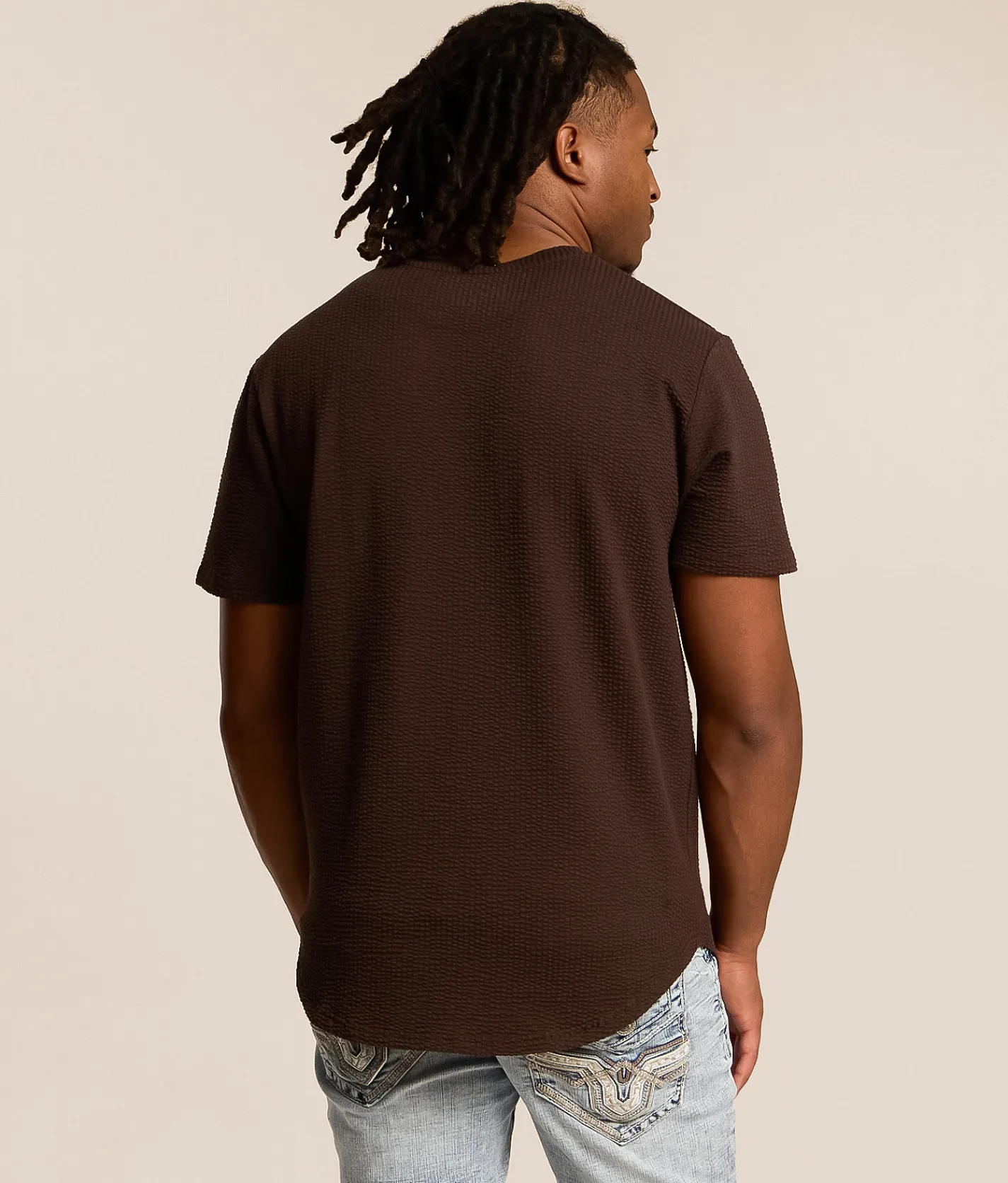 Nova Industries Textured T-Shirt Java Outlet