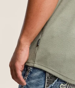 Tops | Nova Industries Textured T-Shirt Olive
