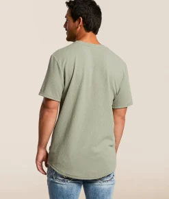 Tops | Nova Industries Textured T-Shirt Olive
