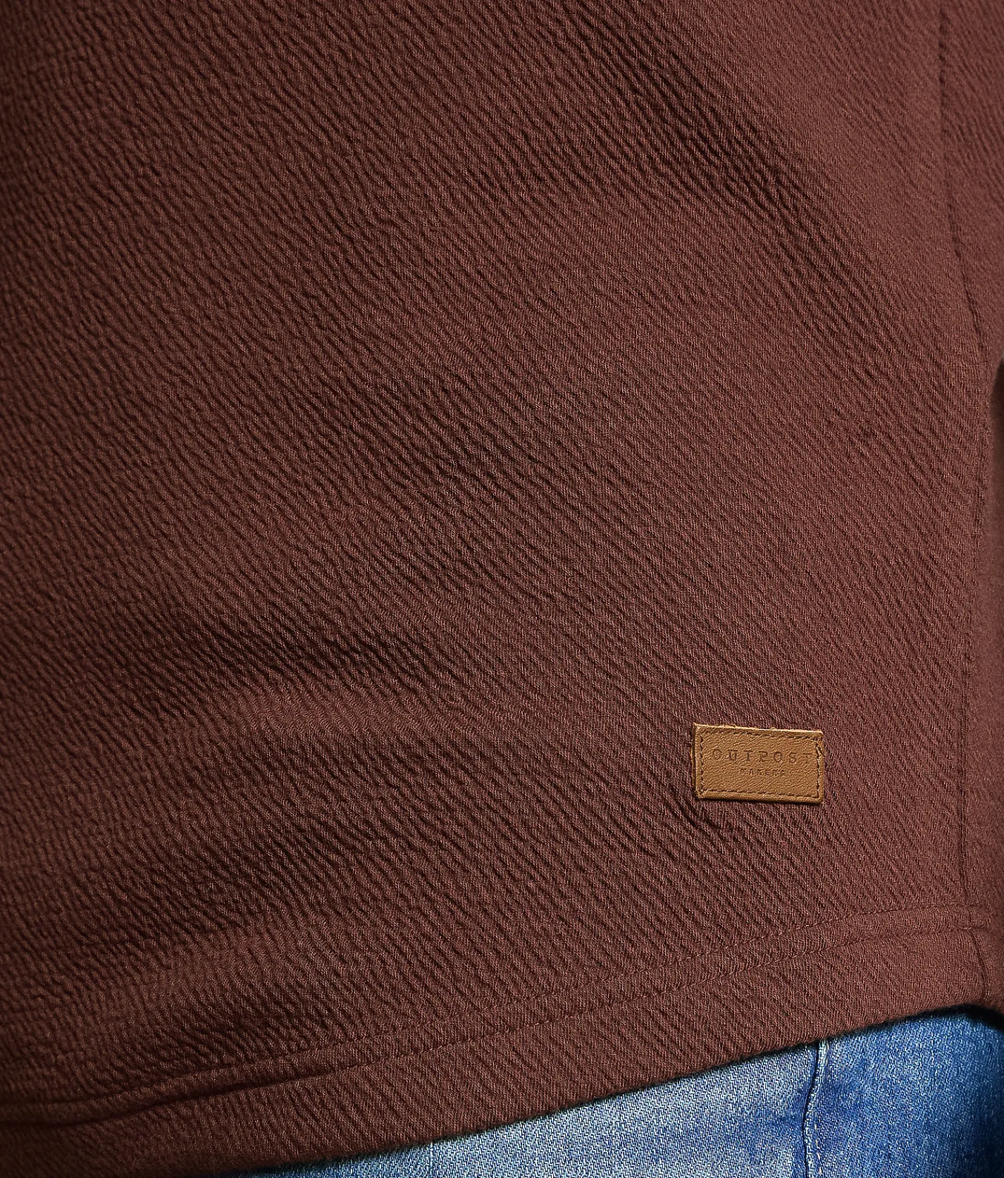 Outpost Makers Textured T-Shirt Brown Hot