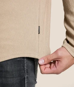 Nova Industries Textured T-Shirt Khaki Sale
