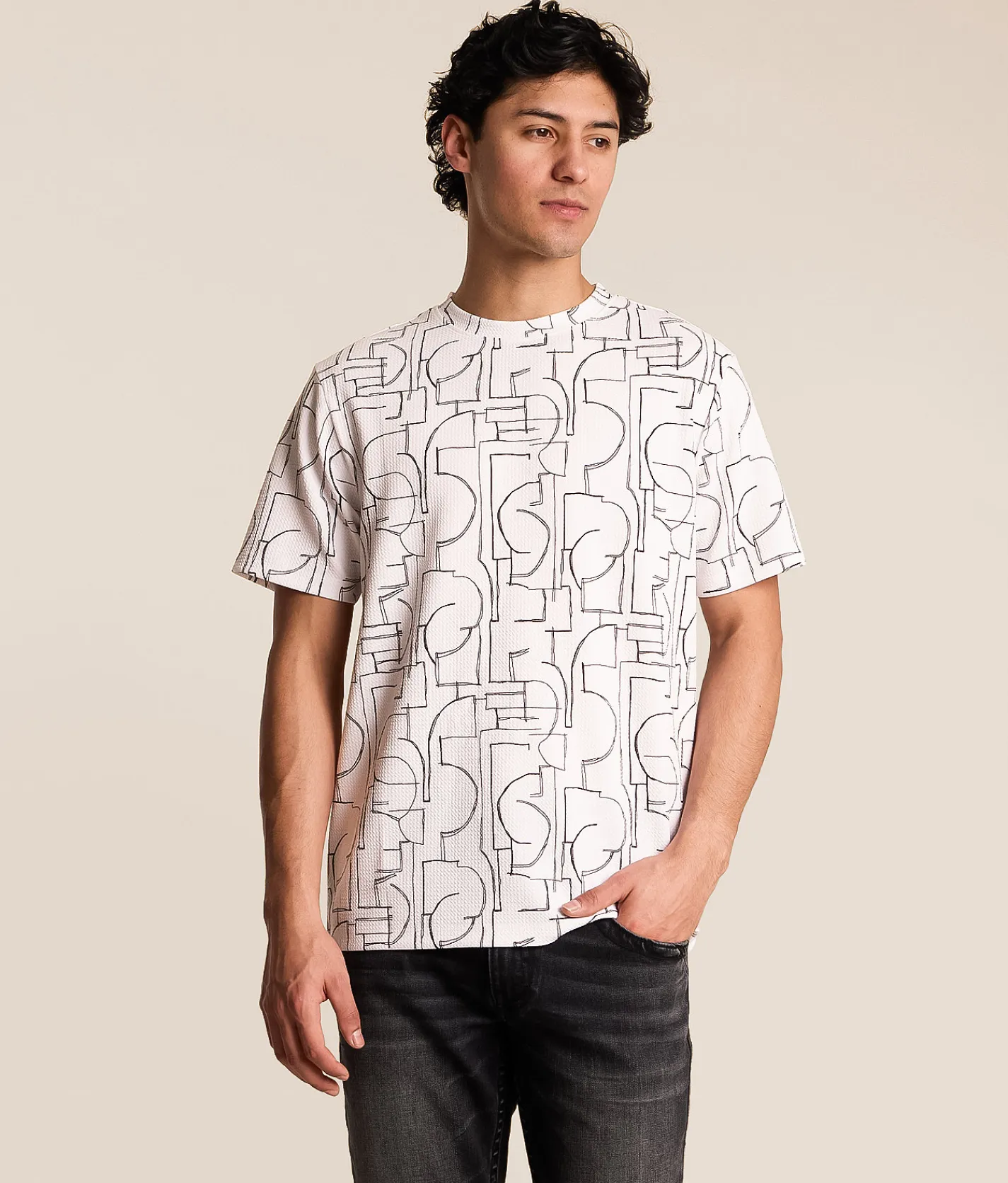 Nova Industries Textured T-Shirt White Black Best