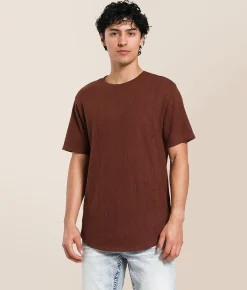 Nova Industries Textured T-Shirt Chocolate Chip Discount