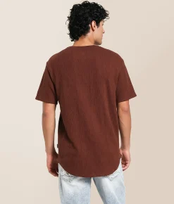 Nova Industries Textured T-Shirt Chocolate Chip Discount