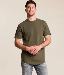 Nova Industries Textured T-Shirt Smokey Olive Discount